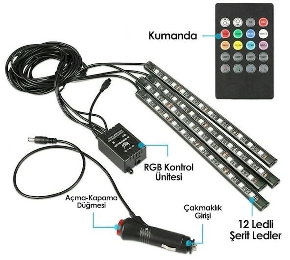 OTO AYAK ALTI AYDINLATMA