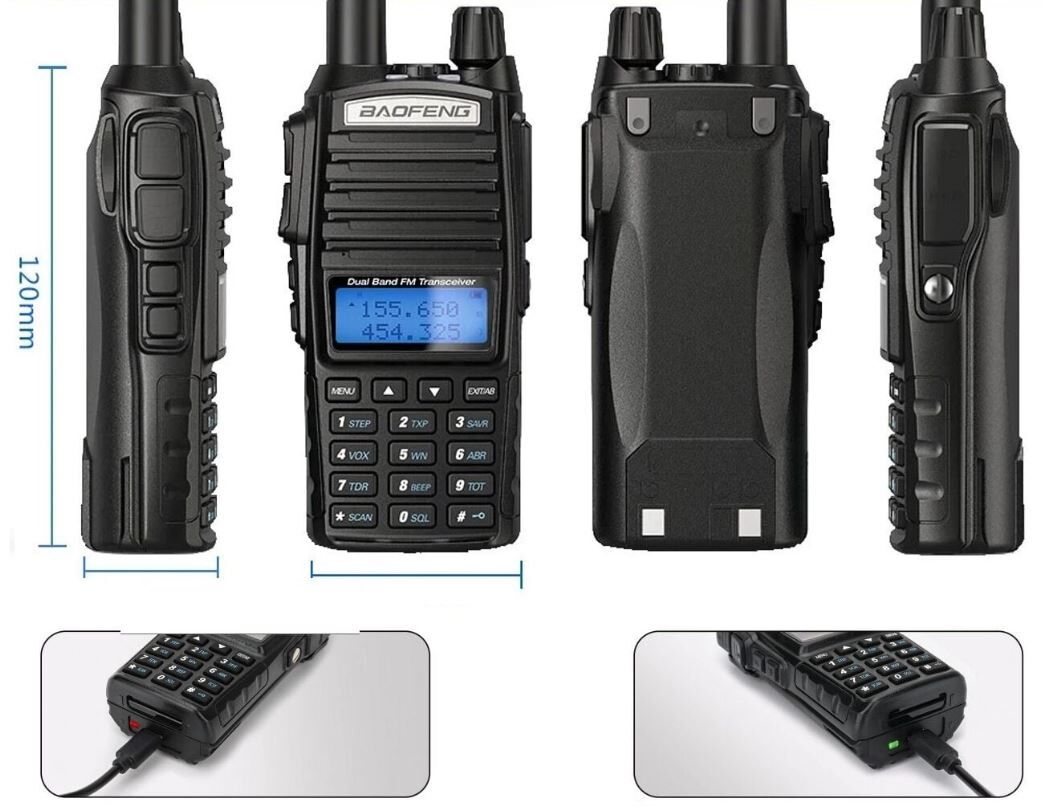 BAOFENG UV-82 Type-C Bataryalı El Telsizi