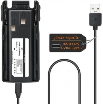 BAOFENG UV-82 Type-C Bataryalı El Telsizi