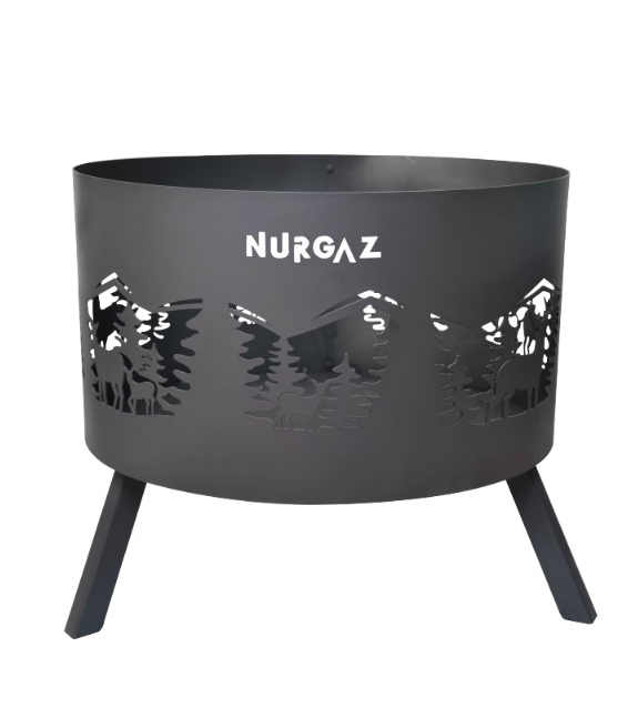 ORMAN ŞÖMİNESİ GEYİK DESENLİ