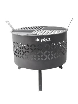 IZGARALI ORMAN ŞÖMİNESİ YILDIZ DESENLİ