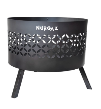 IZGARALI ORMAN ŞÖMİNESİ YILDIZ DESENLİ