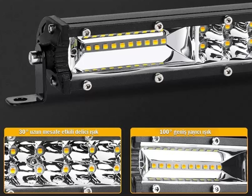 TURUNCU BEYAZ ÇAKARLI LED BAR  240 W 65 CM