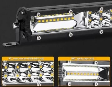 TURUNCU BEYAZ ÇAKARLI LED BAR  240 W 65 CM