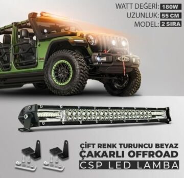 TURUNCU BEYAZ ÇAKARLI LED BAR 180 W 50 CM