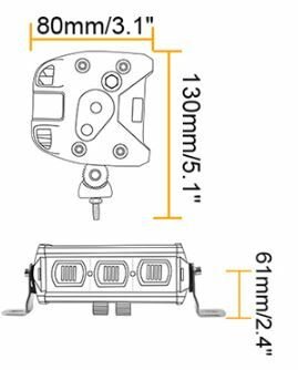 8D LED BAR 30 W 20 CM