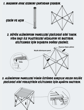 ALÜMİNYUM KAMP MASASI KÜÇÜK