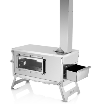 Paslanmaz Çelik Kuzineli Kamp Çadır Sobası - KM01