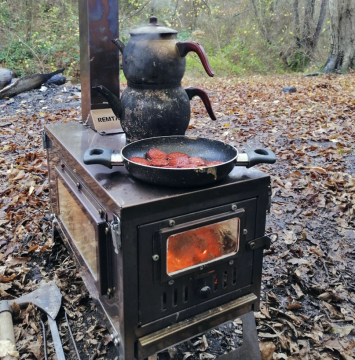 Paslanmaz Çelik Kuzineli Kamp Çadır Sobası - KM01