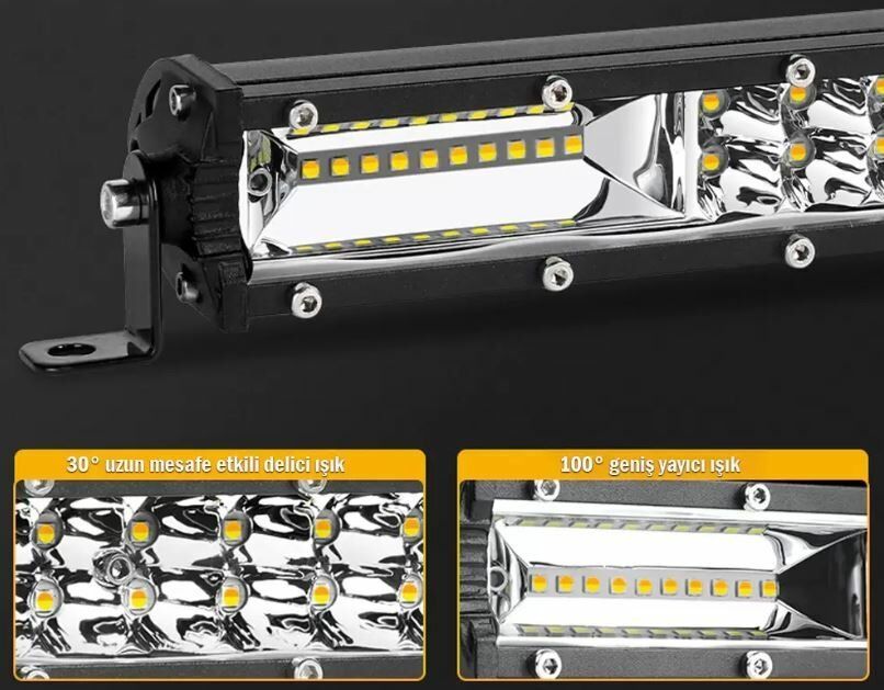 TURUNCU BEYAZ ÇAKARLI LED BAR 96 CM