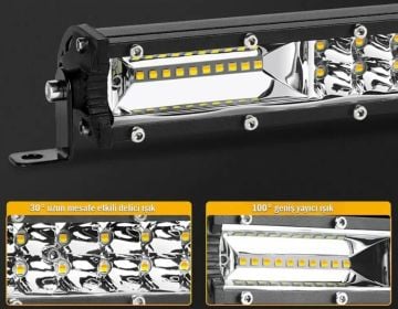 TURUNCU BEYAZ ÇAKARLI LED BAR 96 CM