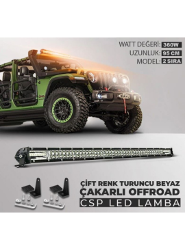 TURUNCU BEYAZ ÇAKARLI LED BAR 96 CM