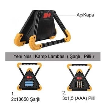 Watton WT-331 Profesyonel Kamp Ve Araba Lambası Feneri