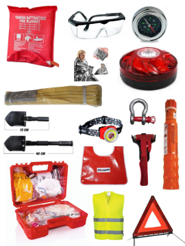 OFFROAD GÜVENLİK EKİPMAN VE ACİL DURUM KUTUSU (80 Parça)