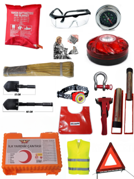 OFFROAD GÜVENLİK EKİPMAN VE ACİL DURUM KUTUSU (84 Parça)